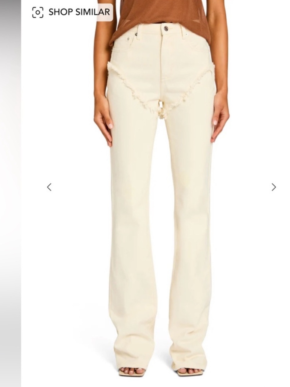 NEW Seroya Dahlia Bootcut Jeans - Size 28 | Color: Eggshell
